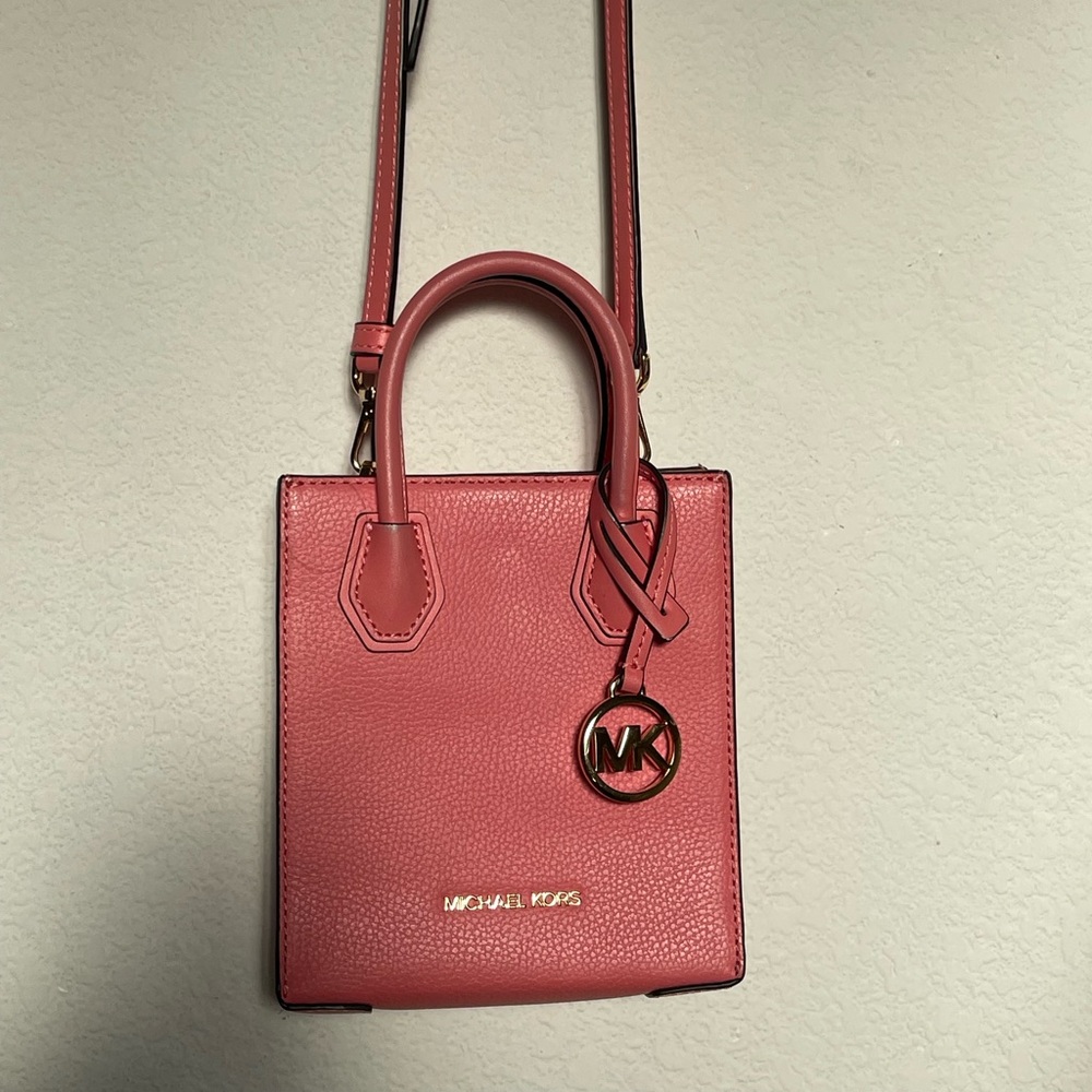 Michael Kors Rose Pink Pebbled Leather Mini Tote